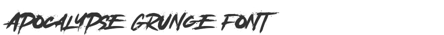 Apocalypse Grunge Font