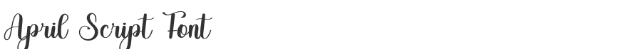 April Script Font