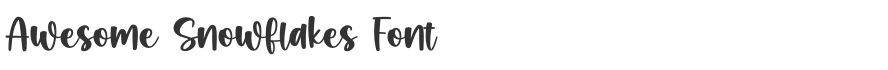 Awesome Snowflakes Font