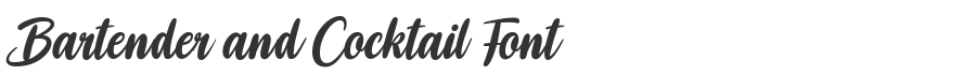 Bartender and Cocktail Font