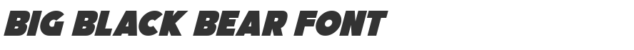 Big Black Bear Font