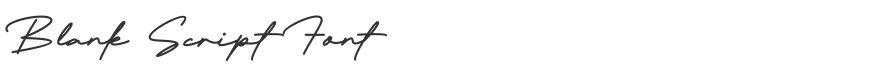 Blank Script Font