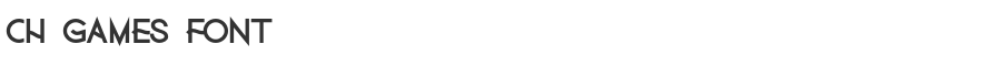 CH Games Font