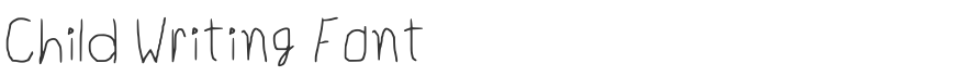 Child Writing Font