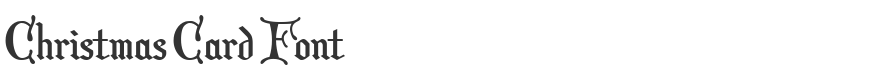 Christmas Card Font