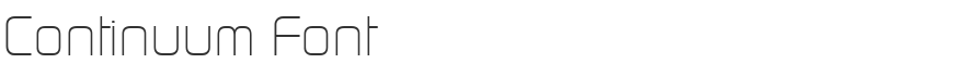 Continuum Font