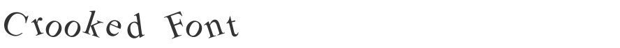 Crooked Font