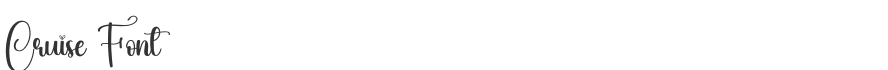 Cruise Font