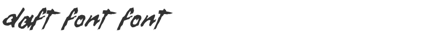 Daft Font Font