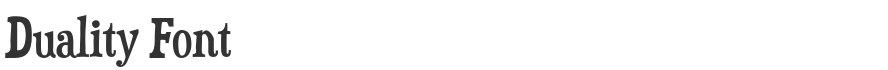 Duality Font