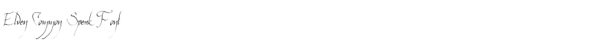 Elven Common Speak Font