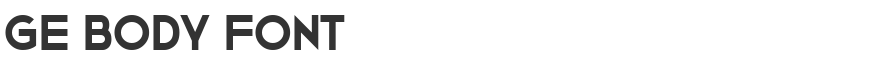Ge Body Font