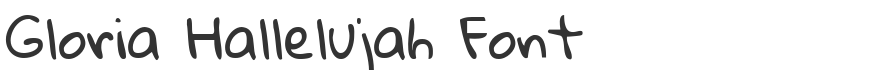Gloria Hallelujah Font