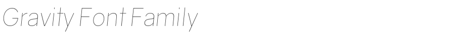 Gravity Font Family