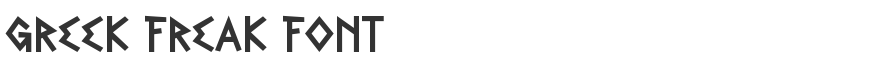 Greek Freak Font