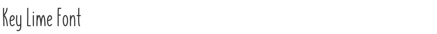 Key Lime Font