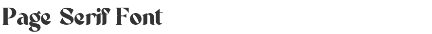 Page Serif Font