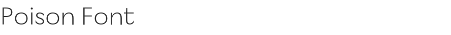 Poison Font