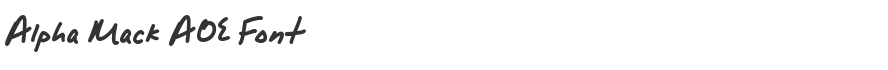 Alpha Mack AOE Font