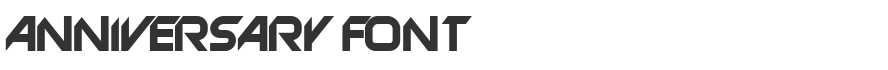 Anniversary Font