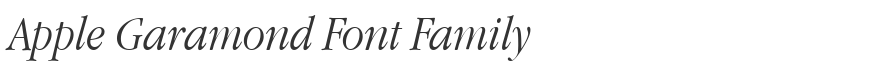 Apple Garamond Font Family