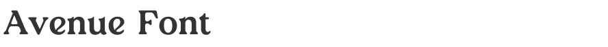 Avenue Font