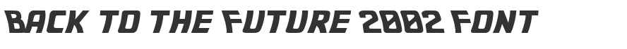 Back to the Future 2002 Font