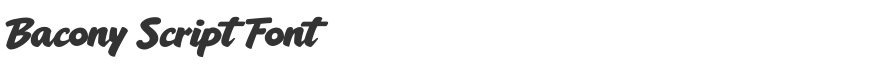 Bacony Script Font