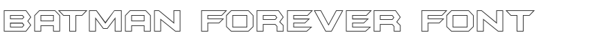 Batman Forever Font
