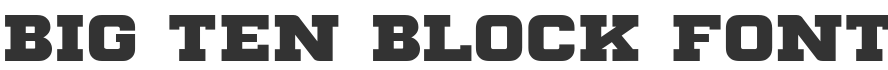 Big Ten Block Font