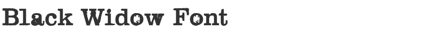 Black Widow Font