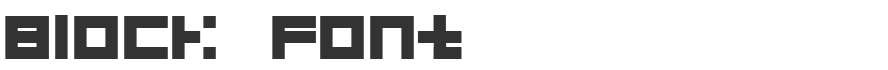 Block Font