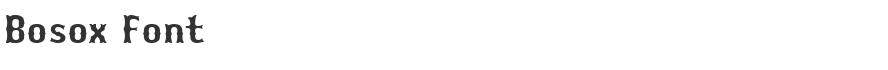 Bosox Font