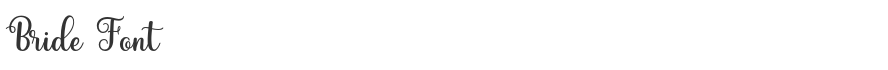 Bride Font