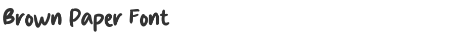 Brown Paper Font
