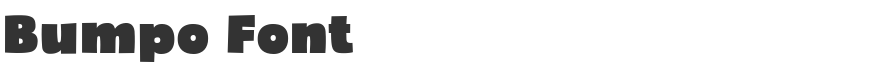 Bumpo Font