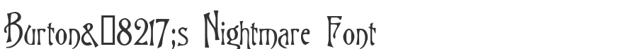 Burton’s Nightmare Font