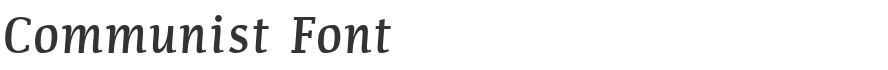 Communist Font