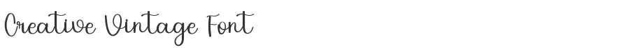 Creative Vintage Font