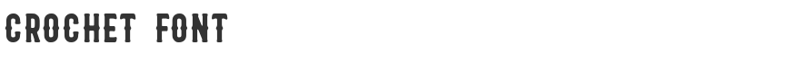 Crochet Font