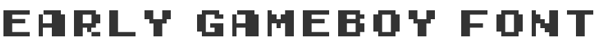 Early GameBoy Font