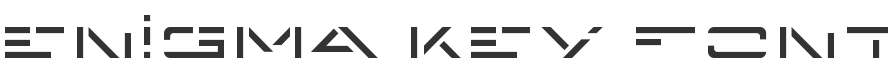 Enigma Key Font