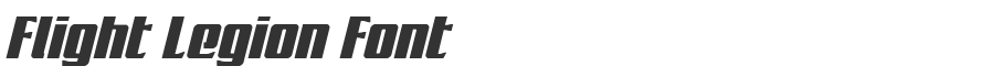 Flight Legion Font