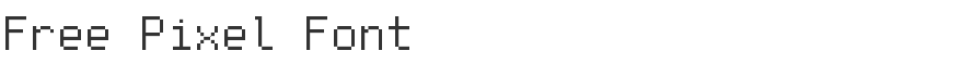 Free Pixel Font