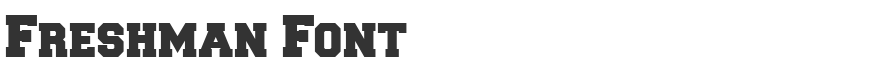 Freshman Font