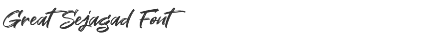Great Sejagad Font