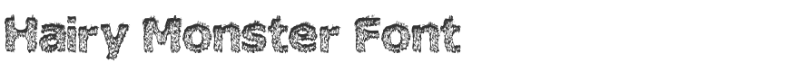 Hairy Monster Font