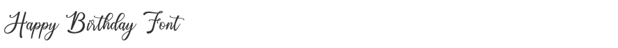 Happy Birthday Font