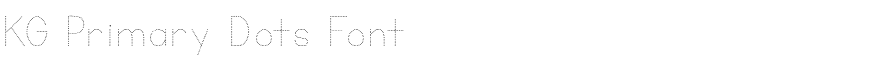 KG Primary Dots Font