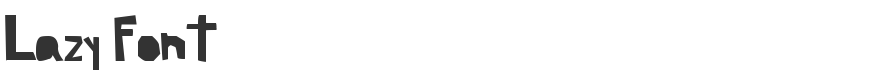 Lazy Font